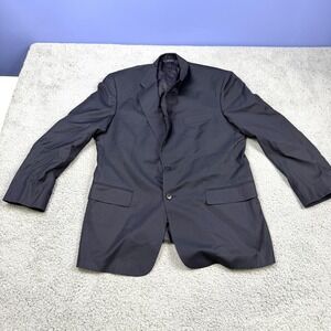 Classic Men's Black Pinstripe Blazer - Brand Unspecified
